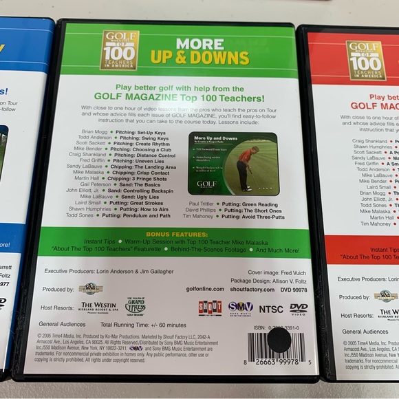 DVD box set of 3- Golf Magazine Top 100 teachers in America- The More Series - Picture 4 of 11